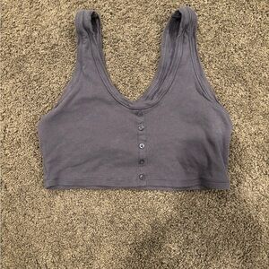 Aerie navy blue crop top size small